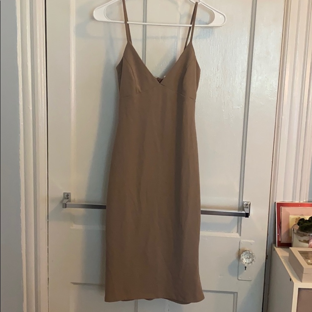 Blue Blush Midi Tan Dress